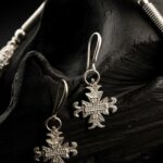 Silver-plated brass zgarda set — handmade jewelry by Frolov Jewels (view 4)