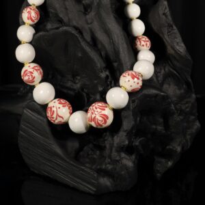 Ukrainian Floral Bead Necklace — handmade jewelry by Frolov Jewels (view 4)