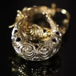 Vintage Gold Filigree Hoop Earrings — handmade jewelry by Frolov Jewels (view 5)