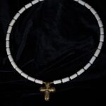 White Ivory Bone Cross Pendant — handmade jewelry by Frolov Jewels