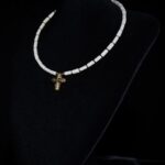 White Ivory Bone Cross Pendant — handmade jewelry by Frolov Jewels (view 2)