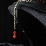 Onyx Coral Cross Jewellery Set — handmade jewelry by Frolov Jewels (view 4)