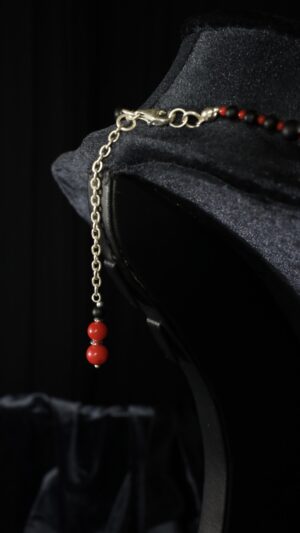 Onyx Coral Cross Jewellery Set — handmade jewelry by Frolov Jewels (view 4)