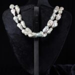 White Baroque Pearl Necklace Set — handmade jewelry by Frolov Jewels (view 4)