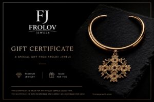 Electronic certificate — handmade jewelry by Frolov Jewels
