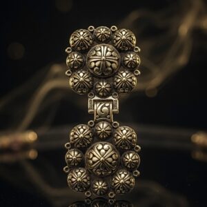 Kniazha Chepraha traditional Ukrainian clasp by Frolov Jewels, both halves, front view