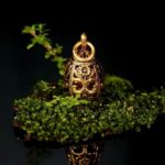 Gold-plated Kolokuli pysanka pendant — handmade jewelry by Frolov Jewels (view 2)