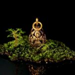 Gold-plated Kolokuli pysanka pendant — handmade jewelry by Frolov Jewels (view 3)