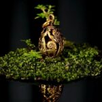 Gold-plated Kolokuli pysanka pendant — handmade jewelry by Frolov Jewels (view 5)