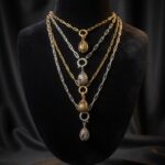 Gold-plated Kolokuli pysanka pendant — handmade jewelry by Frolov Jewels (view 6)