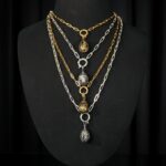 Gold-plated Kolokuli pysanka pendant — handmade jewelry by Frolov Jewels (view 7)