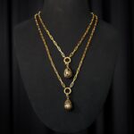 Gold-plated Kolokuli pysanka pendant — handmade jewelry by Frolov Jewels (view 8)