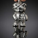 Silver bear pendant — handmade jewelry by Frolov Jewels