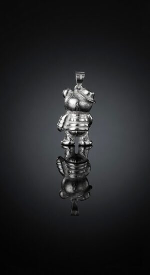 Silver bear pendant — handmade jewelry by Frolov Jewels (view 6)