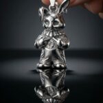 Silver rabbit pendant — handmade jewelry by Frolov Jewels (view 5)