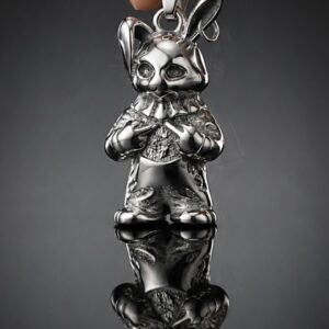 Silver rabbit pendant — handmade jewelry by Frolov Jewels