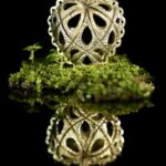 Brass heart pendant — lattice — handmade jewelry by Frolov Jewels (view 2)