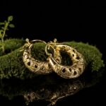 KARB. Gold-plated brass earrings — handmade jewelry by Frolov Jewels