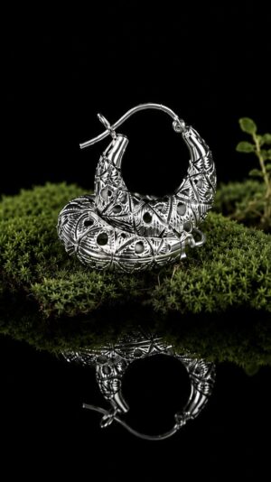 KARB. Sterling silver earrings — handmade jewelry by Frolov Jewels (view 2)