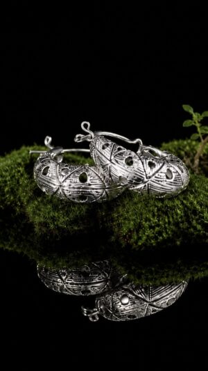KARB. Sterling silver earrings — handmade jewelry by Frolov Jewels (view 4)
