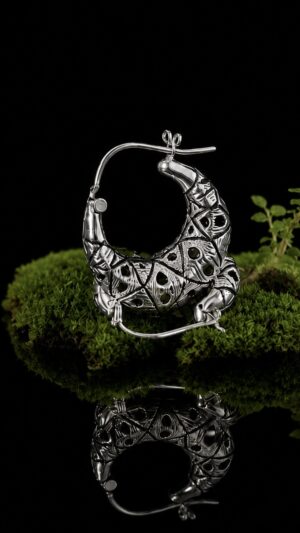 KARB. Sterling silver earrings — handmade jewelry by Frolov Jewels (view 5)