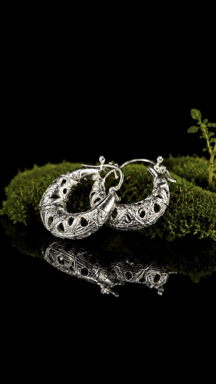 KARB. Sterling silver earrings — handmade jewelry by Frolov Jewels
