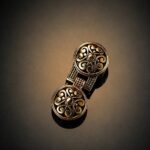 Kniazha Chepraha — small round clasp — handmade jewelry by Frolov Jewels (view 2)