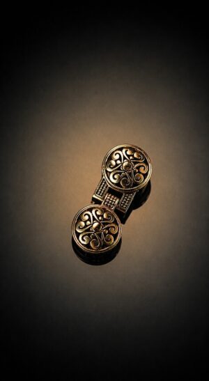 Kniazha Chepraha — small round clasp — handmade jewelry by Frolov Jewels (view 2)