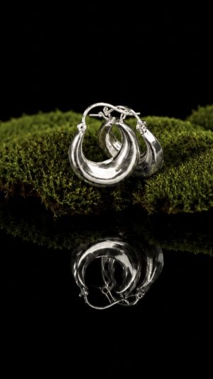 LUNA. Sterling silver earrings — handmade jewelry by Frolov Jewels