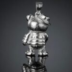 Silver bear pendant — handmade jewelry by Frolov Jewels (view 6)