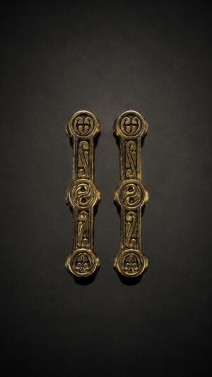 Spacer bar — five holes, pair — handmade jewelry by Frolov Jewels (backside view)