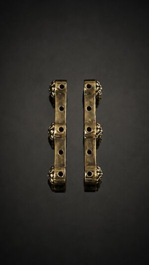 Spacer bar — five holes, pair — handmade jewelry by Frolov Jewels (side view)