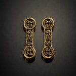 Spacer bar — three holes, pair — handmade jewelry by Frolov Jewels (backside view)