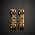 Spacer bar — three holes, pair — handmade jewelry by Frolov Jewels (side view)